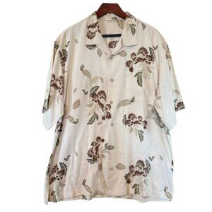 NWOT Floral TOMMY BAHAMA Button Silk Shirt Size XL (BB0709)